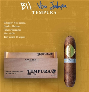 Cavalier Geneve Black II Viso Jalapa Tempura Double Figurado - 4 x 60 (Single Stick)