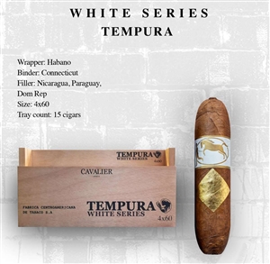 Cavalier Geneve White Series Tempura Double Figurado - 4 x 60 (Single Stick)