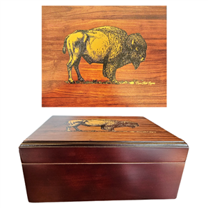 Humidor Supreme Capri 25 Count Humidor - Buffalo Logo